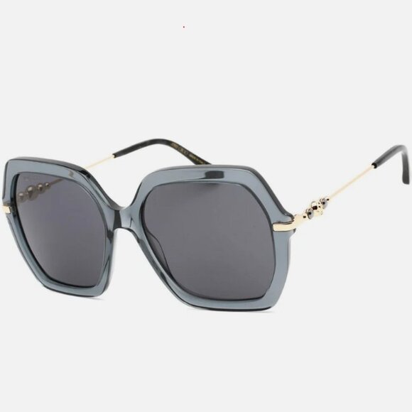 JIMMY CHOO Esther 57MM Square Grey Sunglasses New in Case